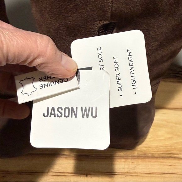 *NEW* Jason Wu Pointy Toe Genuine Leather Brown Suede Talk Boots SZ 6.5 A29 - Picture 8 of 10